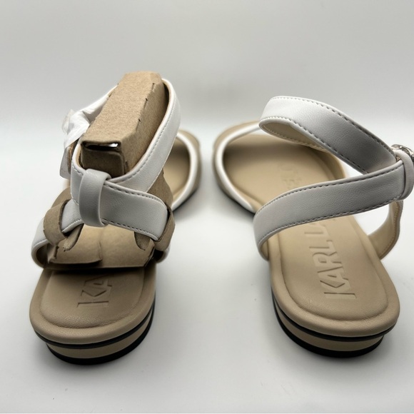 Karl Lagerfeld Beige and White Sandals - Picture 4 of 6